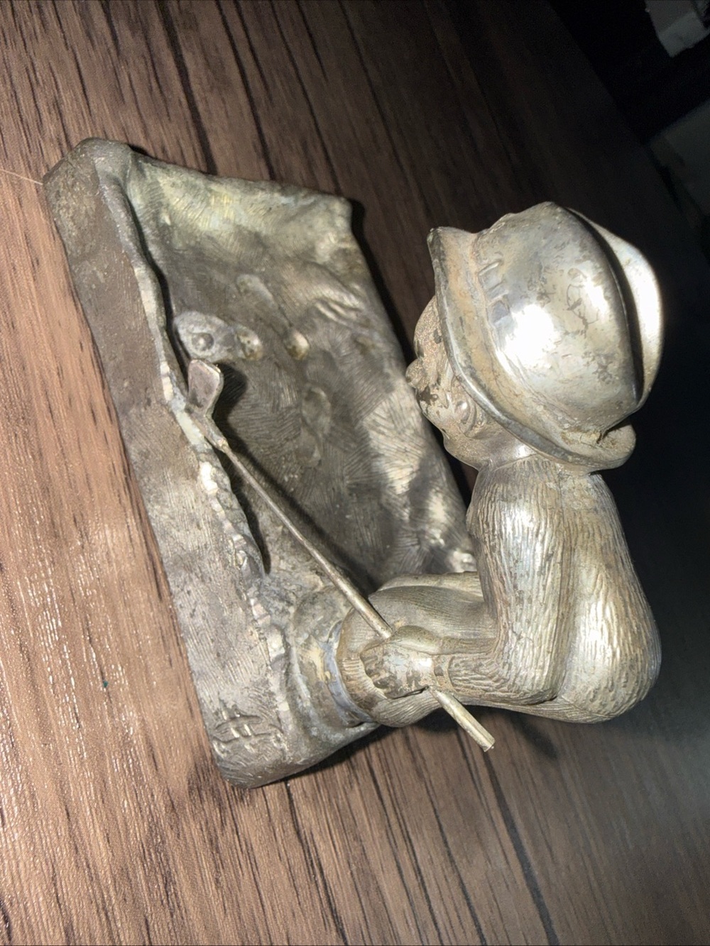Decorative Silver-Tone Boy golfer Figurine - Home Art Accent